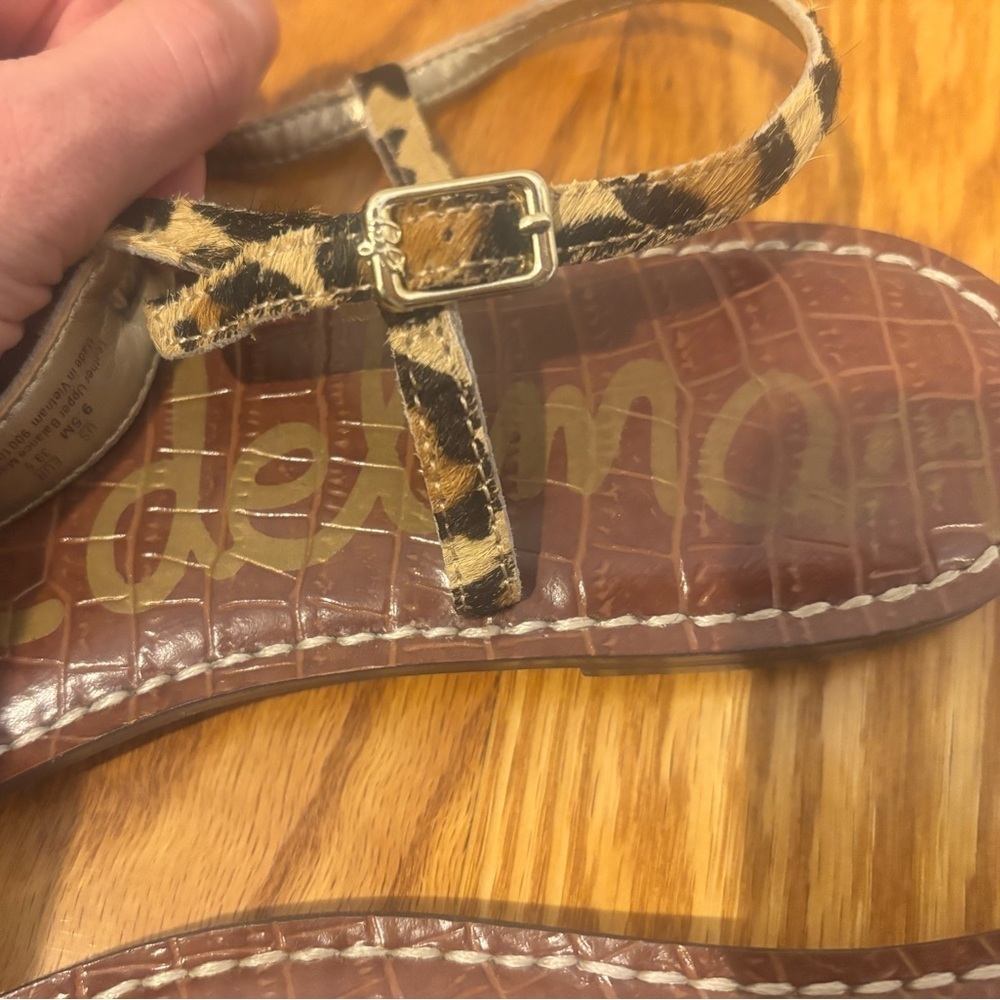 Sam Edelman Leopard Print Sandals - Picture 5 of 11